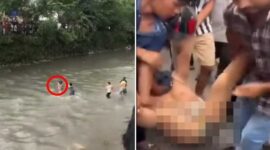 Tangkapan layar video - Menteri Keuangan (Menkeu) Nepal, Bishnu Prasad Paudel dipukuli, ditelanjangi lalu diarak massa ke jalanan. 