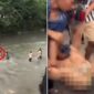 Tangkapan layar video - Menteri Keuangan (Menkeu) Nepal, Bishnu Prasad Paudel dipukuli, ditelanjangi lalu diarak massa ke jalanan. 