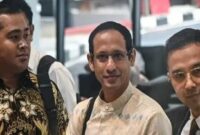 Nadiem Makarim didampingi pengacaranya (Ist)