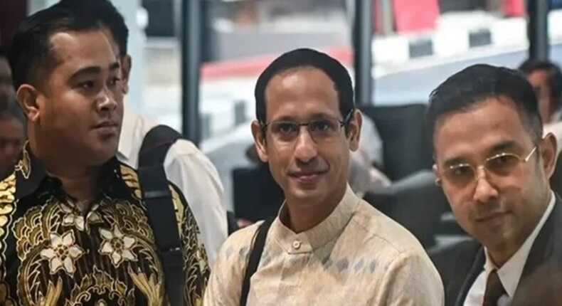 Nadiem Makarim didampingi pengacaranya (Ist)