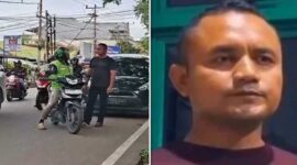 Foto kolase – Pengemudi ojek online (ojol) teguh dan oknum anggota TNI berinisial FA 