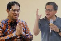 Foto kolase : Pengamat politik Rocky Gerung dan Menteri Keuangan (Menkeu) Purbaya Yudhi Sadewa