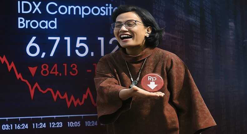 Foto ilustrasi – IHSG rontok usai Sri Mulyani tersingkir