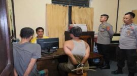 Dua maling spesialis pecah kaca diamankan Polres Lamandau (Foto Humas)