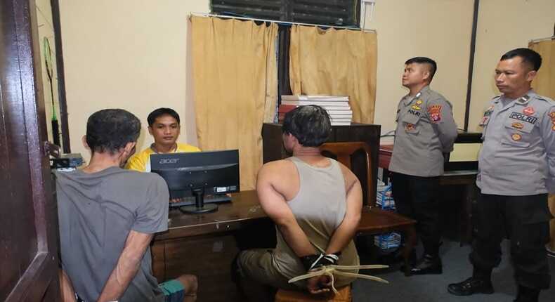 Dua maling spesialis pecah kaca diamankan Polres Lamandau (Foto Humas)
