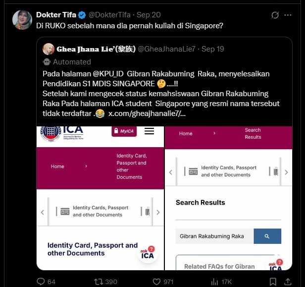 Tangkapan layar – Akun @Dokter Tifa