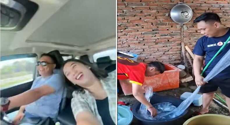 Foto Kolase - Karier politik Wahyudin runtuh usai ucapannya soal rampok uang Negara. Kini memilih jalan baru sebagai sopir truk dan penjual es batu.