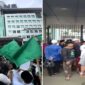Tangkapa layar video – Ratusan massa berunjuk rasa di Kantor stasiun televisi Trans7 terkait program “Xpose Uncensored” yang dinilai melecehkan Pesantren. (foto kolase)