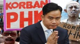 Foto kolase – Gibran dan Korban PHK
