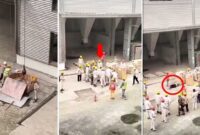Tangkapan layar video viral – Detik-detik mandor kasar asal China memukul pekerja sebelum akhirnya dikeroyok hingga tewas.