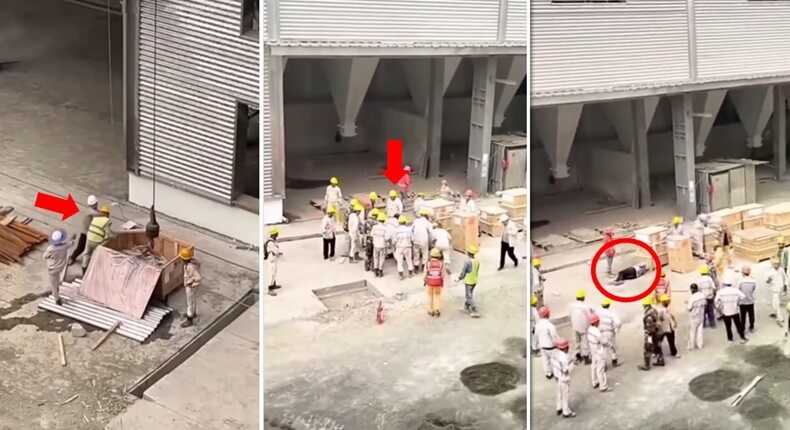 Tangkapan layar video viral – Detik-detik mandor kasar asal China memukul pekerja sebelum akhirnya dikeroyok hingga tewas.