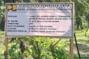 Papan informasi proyek rehabilitasi jaringan utama D.I. di Sulawesi Selatan tidak mencantumkan nilai anggaran.