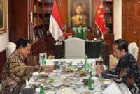 Mantan Presiden Joko Widodo saat berkunjung ke kediaman Presiden Prabowo Subianto di Jalan Kertanegara IV, Jakarta Selatan. (Ist)