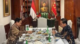 Mantan Presiden Joko Widodo saat berkunjung ke kediaman Presiden Prabowo Subianto di Jalan Kertanegara IV, Jakarta Selatan. (Ist)
