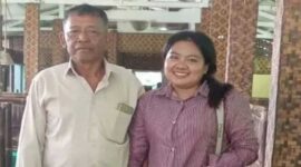 Tarman alias Degleng, kakek 74 tahun asal Karanganyar bersama dengan istri mudanya, Sheila Arika (Ist)