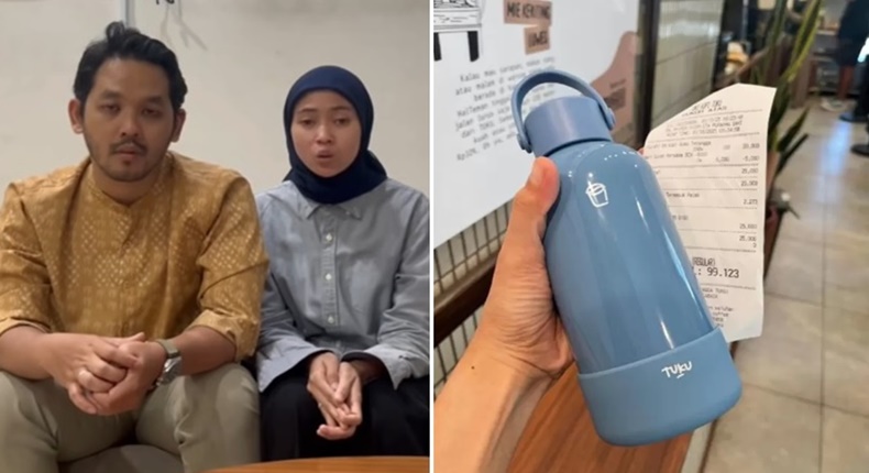 Anita dan suaminya, Alvin Harris, akhirnya menyampaikan permohonan maaf secara terbuka terkait kehebohan Tumbler Tuku (Foto Kolase).