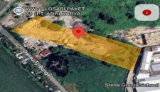 Tangkapan layar peta satelit lokasi sengketa lahan di Kelurahan Maccini Sombala, Makassar.
