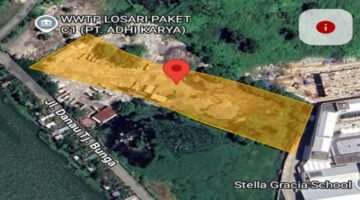 Tangkapan layar peta satelit lokasi sengketa lahan di Kelurahan Maccini Sombala, Makassar.