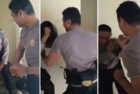 Tangkapan Layar Video Viral - 2 Siswa SPN Dipukul dan Ditendang Senior di Polda NTT