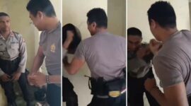 Tangkapan Layar Video Viral - 2 Siswa SPN Dipukul dan Ditendang Senior di Polda NTT