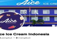 Tangkapan layar akun Instagram Aice Ice Cream yang digunakan pelaku Fikri Ali