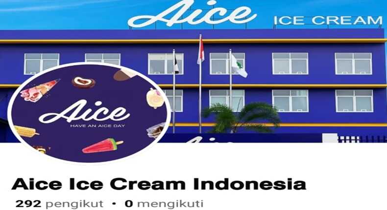 Tangkapan layar akun Instagram Aice Ice Cream yang digunakan pelaku Fikri Ali