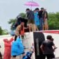 Bus rombongan jemaah umrah dari Kecamatan Wonomulyo, Kabupaten Polewali Mandar (Polman), terguling di Jalan Poros Pangkep-Barru, Kabupaten Pangkep, Sulawesi Selatan (Ist)