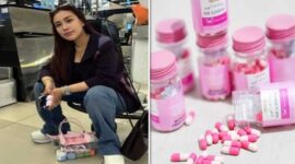 Foto kolase - Owner MJB Paramita dan obat pelangsing ilegal