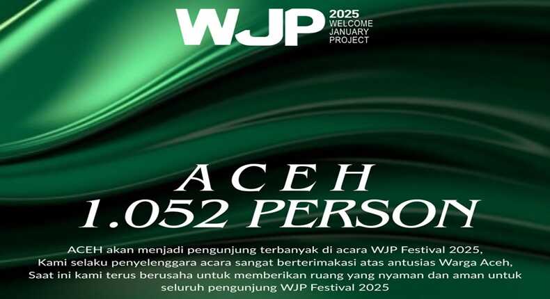 Data penyelenggara WJP, sedikitnya 1.052 warga Aceh menghadiri konser di luar provinsi. Menggunakan pendekatan konservatif yang lazim dalam studi dampak pariwisata, nilai belanja yang tidak berputar di Aceh diperkirakan Rp1,58–3,68 miliar hanya dari satu event. 