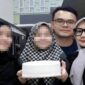 Potret keluarga sebelum tragedi, menampilkan siswi AI (12) bersama ibu, ayah, dan kakak kandungnya, lokasi kasus dugaan pembunuhan di Medan.