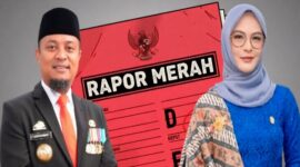 Ilustrasi rapor merah sebagai simbol kritik PB IPMIL Raya terhadap kinerja Gubernur Sulsel Andi Sudirman Sulaiman dan Ketua DPRD Sulsel Andi Rachmatika Dewi (Cicu) di penghujung akhir tahun 2025.