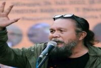 Bung Octa, Ketua Taman Inspirasi Sastra Indonesia (TISI) yang juga dikenal sebagai salah seorang penyair nasional. (Foto : Lasman Simanjuntak)