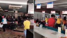 Tangkapan layar rekaman warga saat aksi penjarahan minimarket di Sibolga. (Foto kolase)