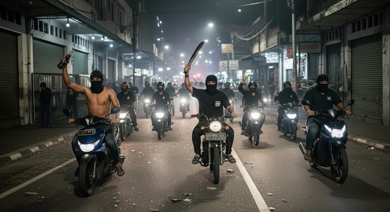 Ilustrasi Geng motor di Makassar