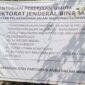 Papan proyek peningkatan Jalan Salomatti-Wanuwaru, Kecamatan Mallawa, Maros. Dikerjakan PT Putra Utama Konstruksi, konsultan supervisi PT Bintang Inti Rekatama KSO PT Indo Pratama Sari, kontrak Rp14,9 miliar, durasi 27 hari, sumber dana APBN.