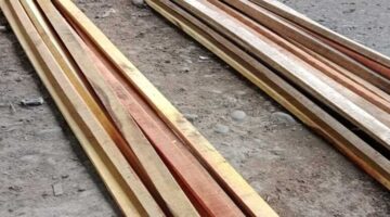 Penampakan kayu yang diterima warga. Sesuai RAB seharusnya kayu kelas dua, namun yang datang justru kayu mangga.