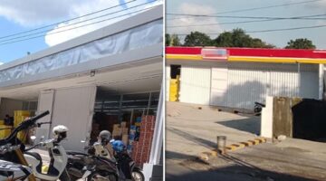 Foto Kolase – Alfamart di wilayah Bontoala, Kecamatan Parangloe, Kabupaten Gowa (kiri) dan Alfamart di Kelurahan Bontoramba, Kecamatan Somba Opu, Kabupaten Gowa, Sulawesi Selatan.