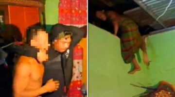 Detik-detik penangkapan terduga pelaku pemerkosaan di Pallangga, Kabupaten Gowa, Sulawesi Selatan (Foto Kolase)