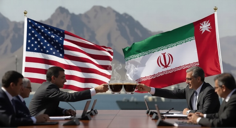 Foto ilustrasi Iran dan AS ngopi darat