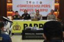 Konferensi Pers di Aula Mako Polres Barru pada Selasa, (24/2/2026), terkait kasus pencurian dengan pemberatan (curat).