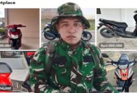 Terduga TNI gadungan di Sidrap dan ilustrasi penjualan motor secara online.