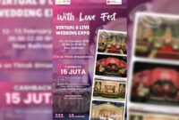 Poster “With Love Fest” – Virtual & Live Wedding Expo 2026 yang digelar MaxOne Hotel & Resort Makassar pada 12–13 Februari 2026 di Max Ballroom, menghadirkan konsep hybrid serta promo cashback hingga Rp15 juta bagi calon pengantin.