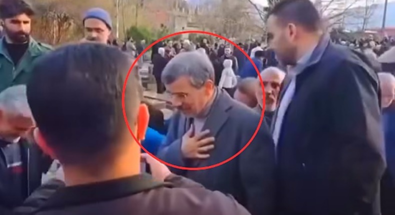 Mantan Presiden Iran Mahmoud Ahmadinejad, yang sebelumnya dinyatakan tewas oleh Israel, kini “secara ajaib” muncul kembali di hadapan publik (Tangkapan layar video akun X @SprinterPress)