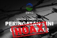 Peringatan Dini Gempa Besar 5 Maret 2026 Hoax