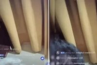 Tangkapan layar video live TikTok yang viral diduga menampilkan oknum Kepala Desa di Kabupaten Balangan bersama seorang wanita. (Foto kolase)