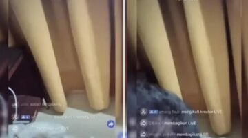 Tangkapan layar video live TikTok yang viral diduga menampilkan oknum Kepala Desa di Kabupaten Balangan bersama seorang wanita. (Foto kolase)