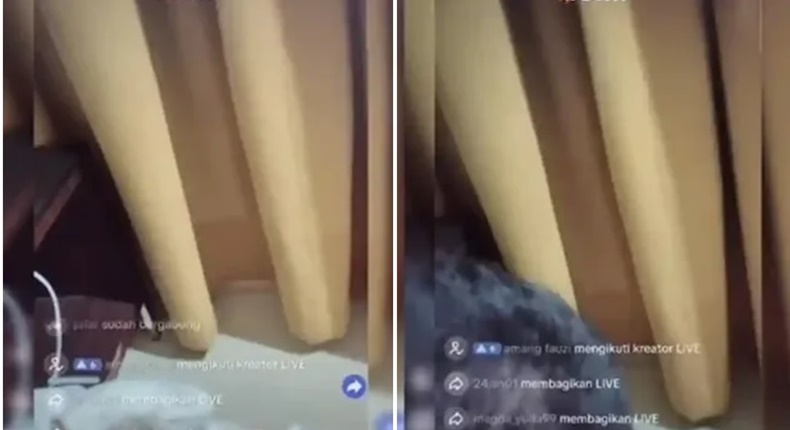 Tangkapan layar video live TikTok yang viral diduga menampilkan oknum Kepala Desa di Kabupaten Balangan bersama seorang wanita. (Foto kolase)
