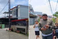 Foto Kolase - Suasana lokasi tempat hilangnya sepeda motor di kawasan Toddopuli 22 Blok 35 RT 04, Kota Makassar (kiri). Sementara itu, tangkapan layar dari video yang beredar di grup WA memperlihatkan seorang pria yang mengaku sebagai pemilik kendaraan yang hilang saat menyampaikan kronologi singkat kejadian kepada warga (kanan).