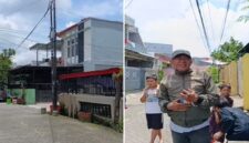 Foto Kolase - Suasana lokasi tempat hilangnya sepeda motor di kawasan Toddopuli 22 Blok 35 RT 04, Kota Makassar (kiri). Sementara itu, tangkapan layar dari video yang beredar di grup WA memperlihatkan seorang pria yang mengaku sebagai pemilik kendaraan yang hilang saat menyampaikan kronologi singkat kejadian kepada warga (kanan).