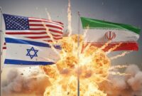 Ilustrasi AS dan Israel Bombardir Iran